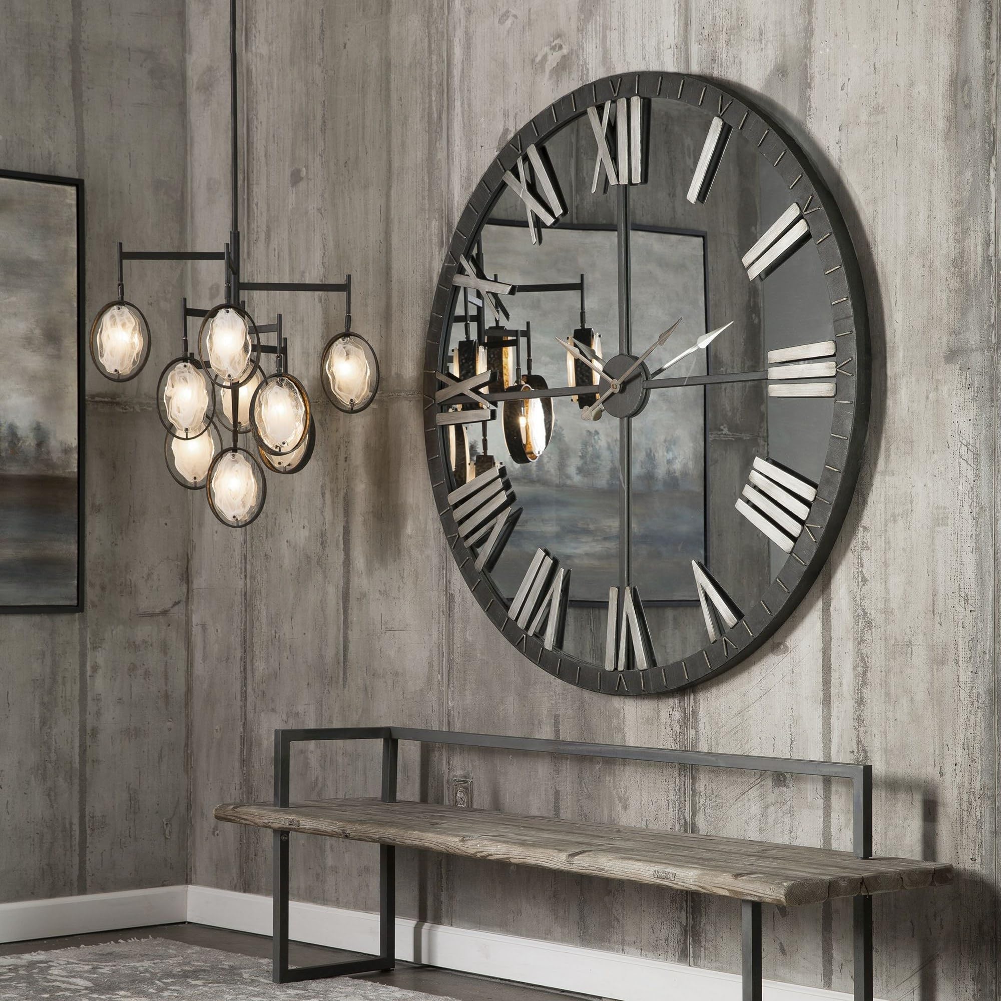 Amazon.com: Uttermost Amelie 60 Inch Large Wall Clock 06419 : Home